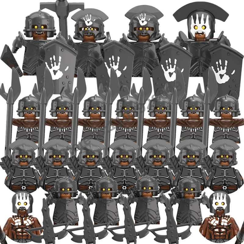 Kids Toys Classic Movie Lord Rings Action Figures Building Blocks Orcs Legion Elf Knight Dwarf Villain Movie Character Bricks