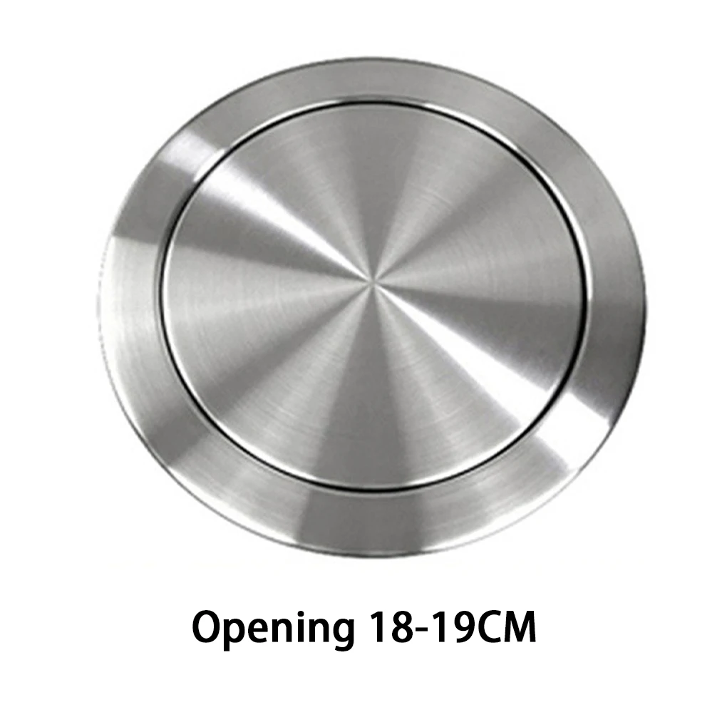 Stainless Steel Concealed Swing Flap Bin Cover For Countertop Garbage Stainless Steel Trash Can Lid