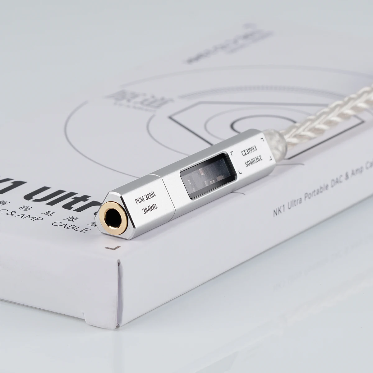 Adapter audio NICEHCK NK1 Ultra z DAC CX31993, wzmacniaczem operacyjnym SGM8262, kablem Type-C do 3.5mm z 8-żyłowym posrebrzanym kablem OCC, Plug&Play, HiFi — zdjęcie produktu 5