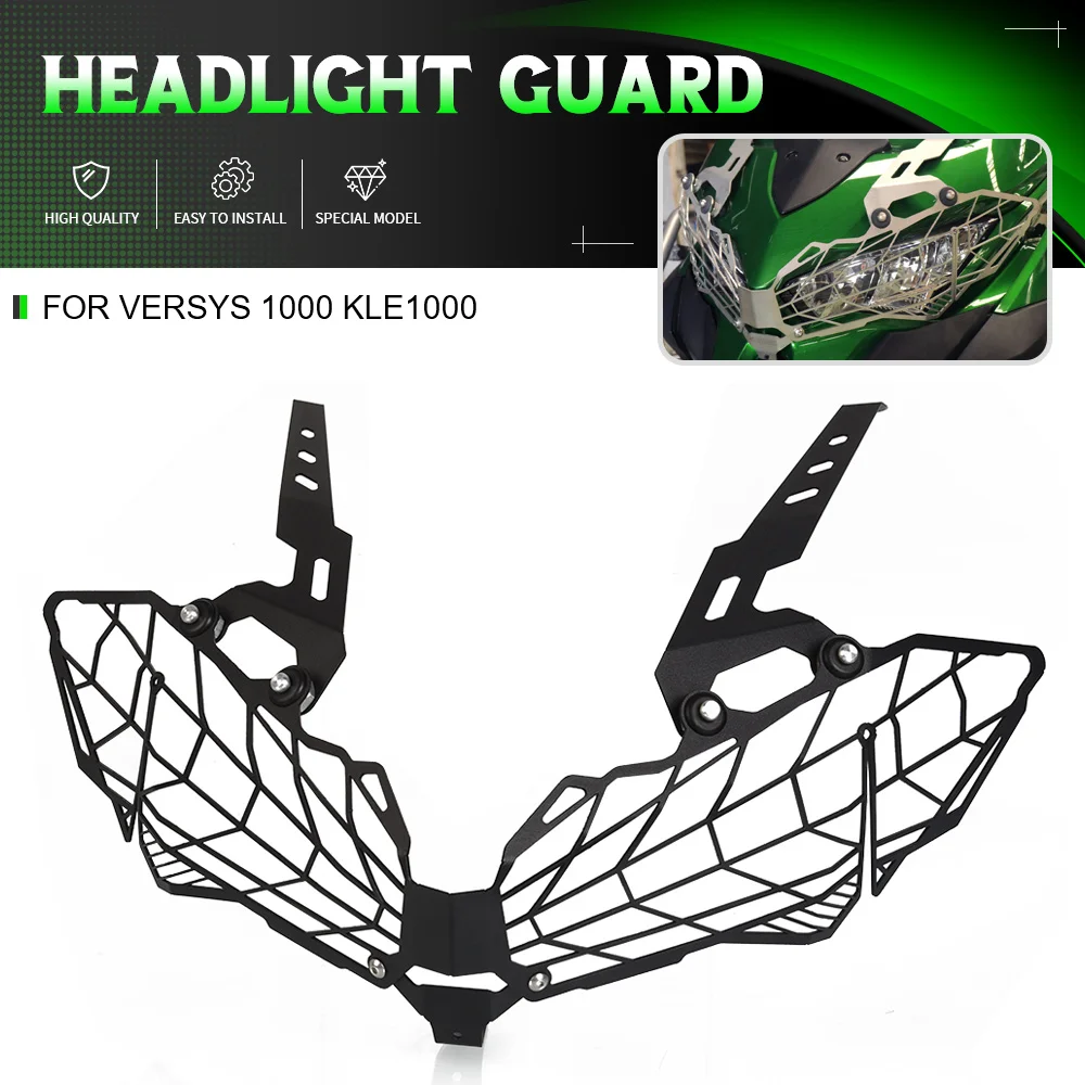 

Headlamp Cover Versys KLE 1000 Headlight Head Light Lamp Grille Guard Protection FOR Kawasaki KLE1000 Versys1000 2019-2022 2023