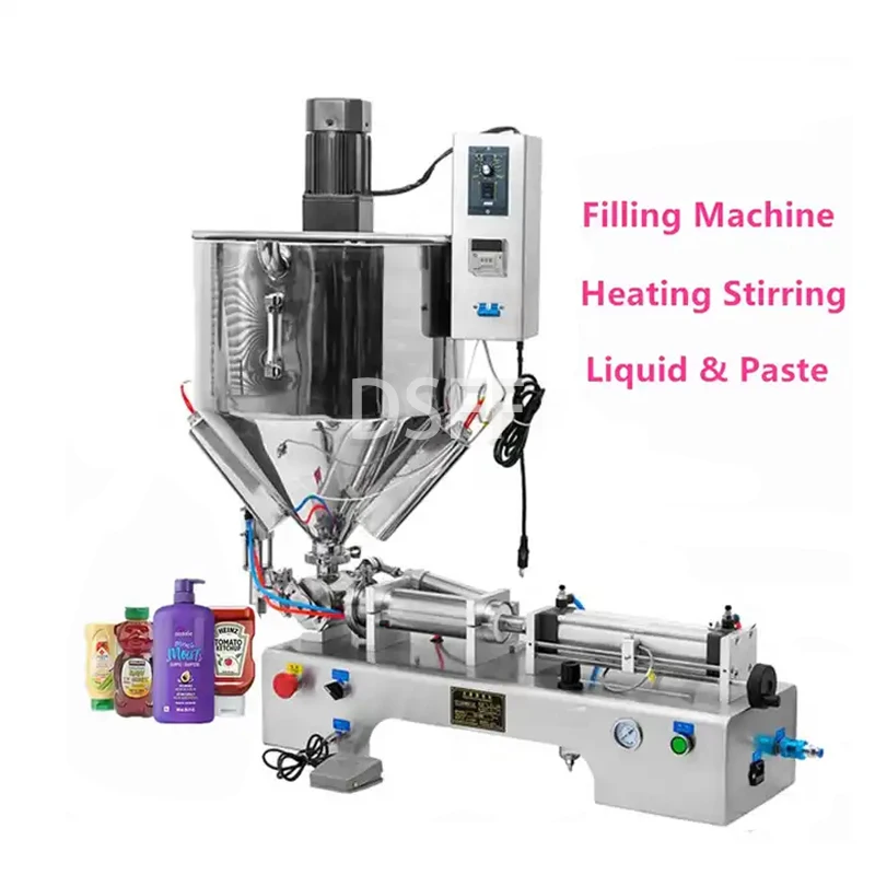 Semi Automatic Heating And Stirring Cosmetic Cream Sauce Filling Machine Cream Honey Quantitative Packaging Machine