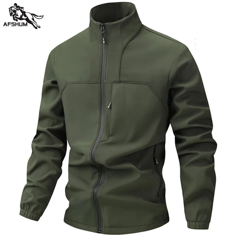 

Men's jackets for autumn and winter, new men's soft shell jackets, outerwear, down jackets, men's fleece stand-up collar casual
