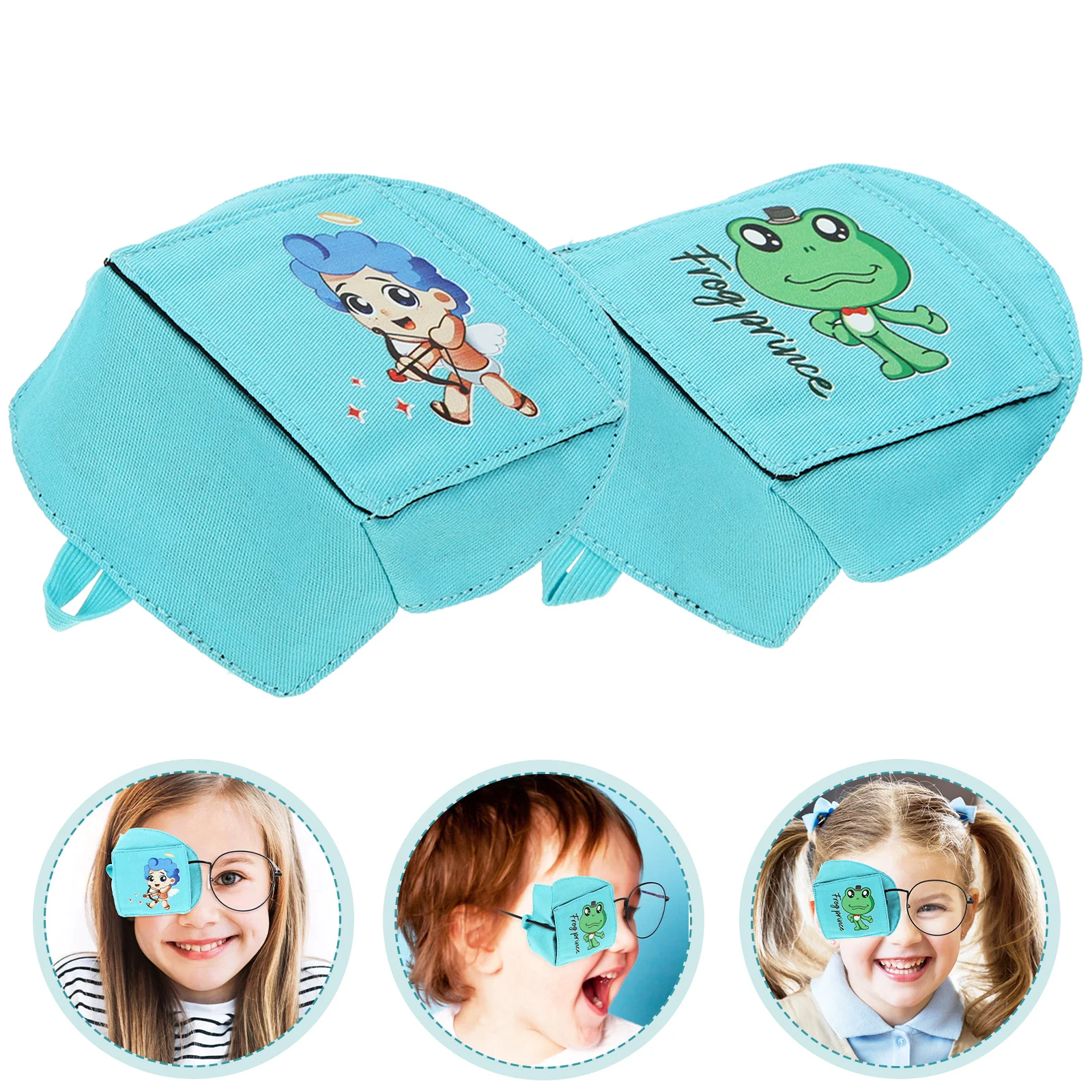 

2 Pcs Children's Eye Mask Soft Patch Pad Reusable Patches Blindfold Premium Cotton for Medical Purposes Pure Strabismus