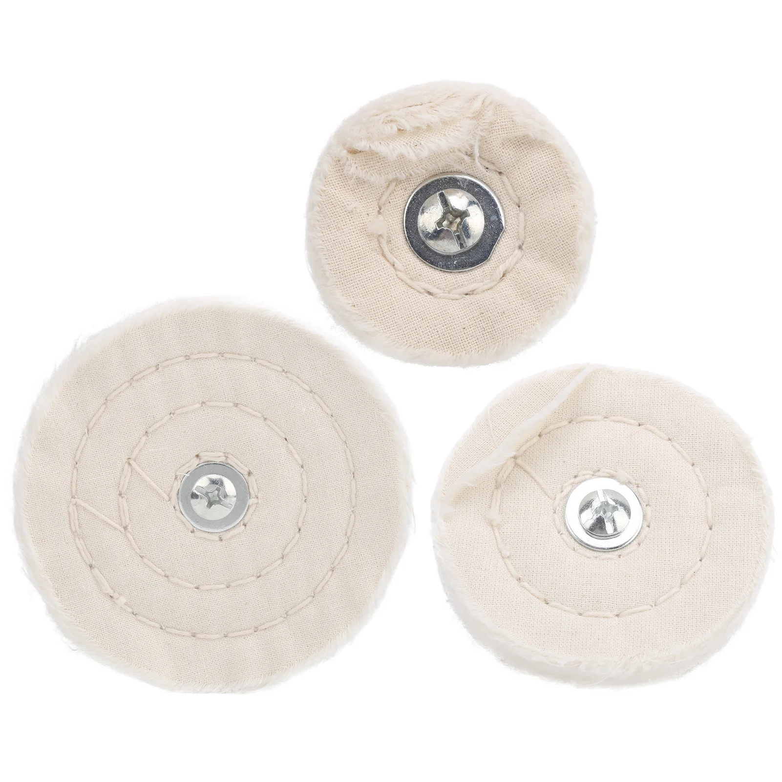 Cloth Polishing Wheel Polishing Wheel White Cloth Polishing Wheel Flat Type Cotton Mirror  Grinding Tools with Handle
