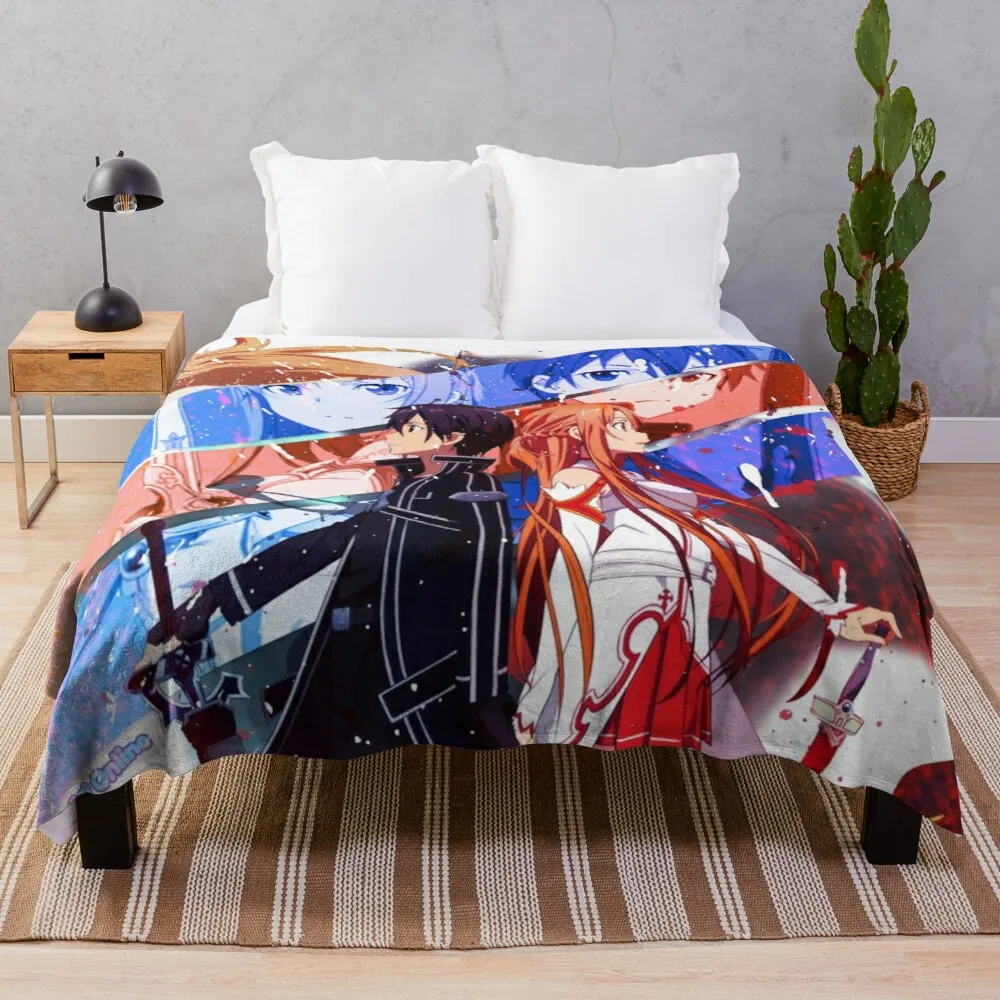 

Sword Art Online 10 Throw Blanket double summer blanket Microfiber Anti-pilling flannel