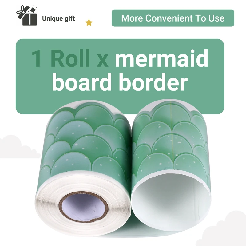 20 m Ombre-Jakobsmuscheln, Pinnwand-Ränder, gerade Regenbogen-Ränder, Dekoration für Klassenzimmer oder Zuhause, Schule