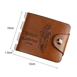 Solid Color Large Capacity Men's Faux Leather Waterproof Wallet Vintage Classic Portable Multiple Card Hasp Hunter Brown Clutch