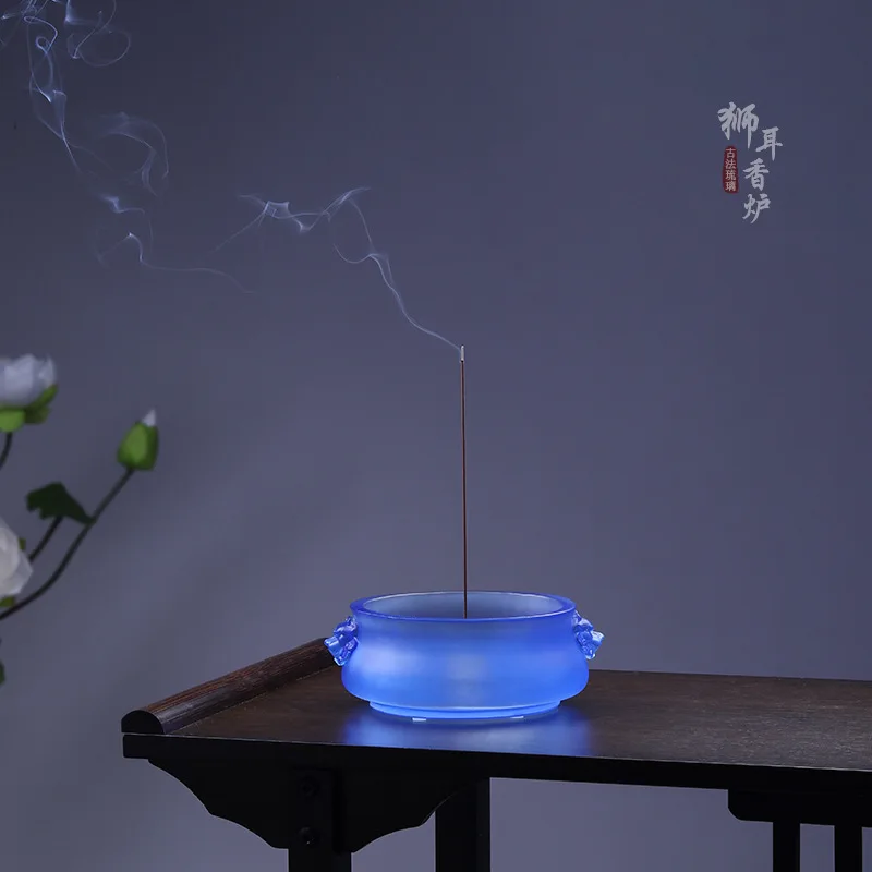 LH incense burner ornament glazed incense insert three-legged burner household decorative incense burner