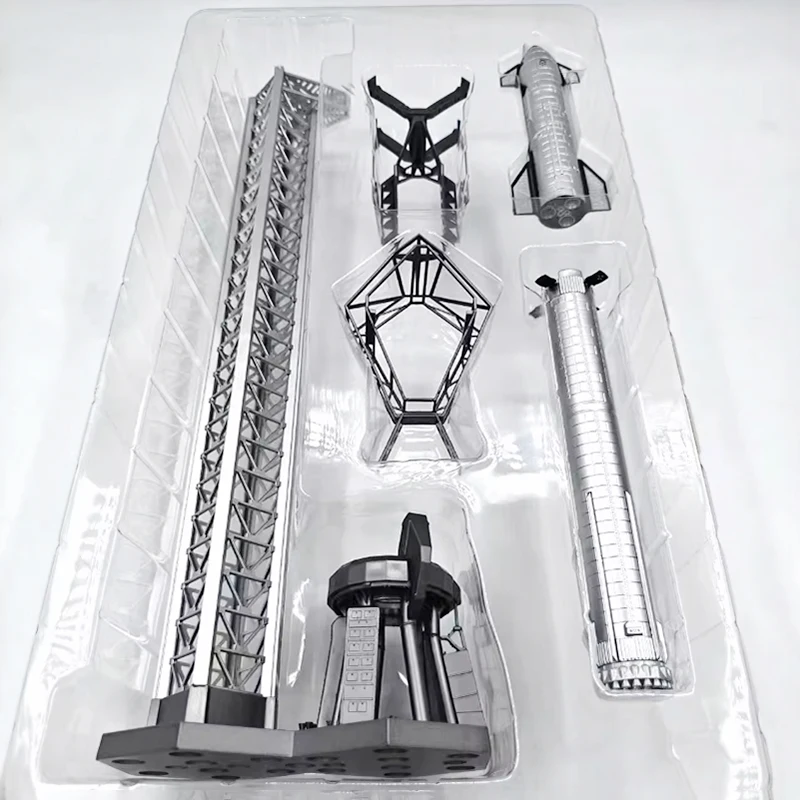 1:400 Solar Exploration Starship SpaceX Launch Pad Recovery Rocket Model Set Metal Model for Collection& Display & Gift