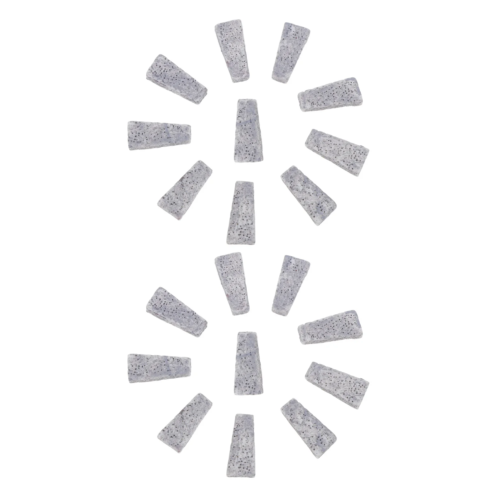 20 piezas Micro losas de piedra para paisaje, escalones de camino para jardín, bricolaje, rocas en miniatura de resina, paisaje decorativo, pasarela al aire libre