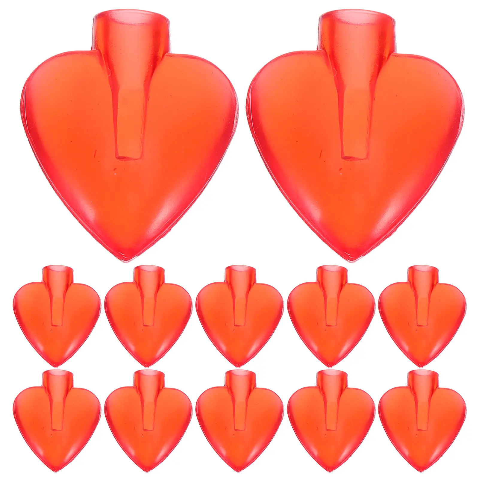 50Pcs Heart String Light Covers Mini Red Lampshade Fit 5Mm LED Bulbs Romantic Party Wedding Birthday Holiday Decoration