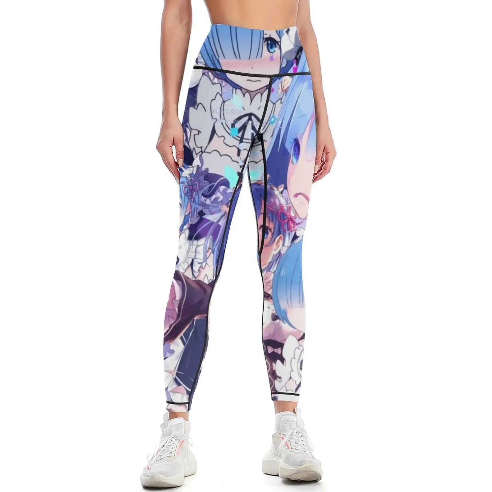 

Rem anime collage Leggings Women's sports pants gym womans trousers Women's trousers Womens Leggings
