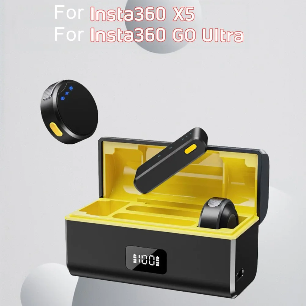 

Беспроводной микрофон для Insta360 X5 и портативный микрофонный адаптер Insta360 Go Ultra Plug-Play для аксессуаров для экшн-камер