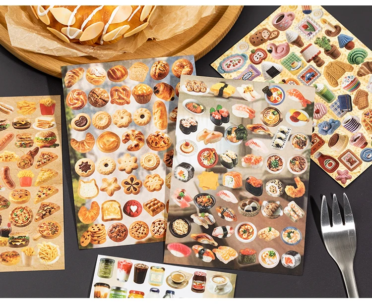 Journal GO 30-seitiges, vielseitiges, niedliches Stickerbuch, perforiertes, glänzend beschichtetes Papier, dekoratives Stickerpapier für Journaling und Scrapbooking – Detail 15