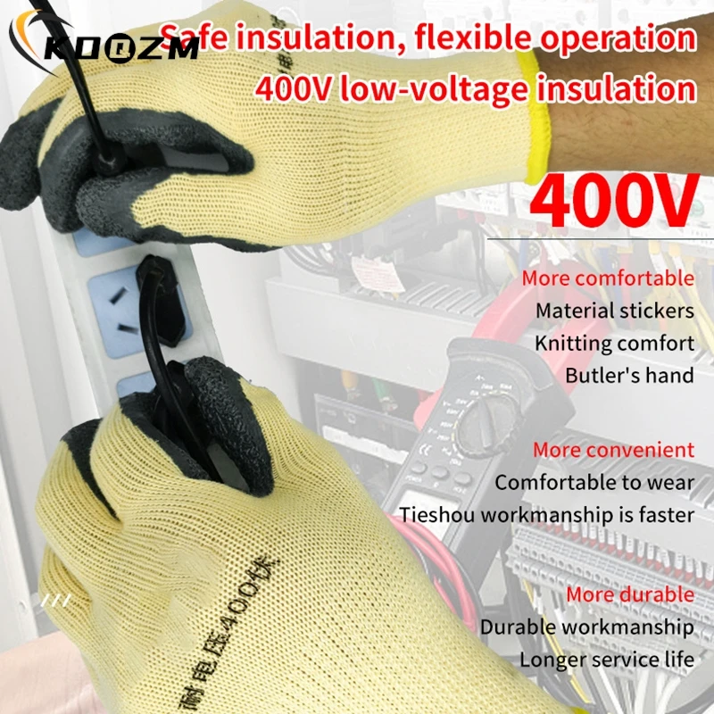 1Pair Electrician Work Gloves Protective 220/400/500V Insulating Glove Anti-electricity Low Voltage Security Protection Glove