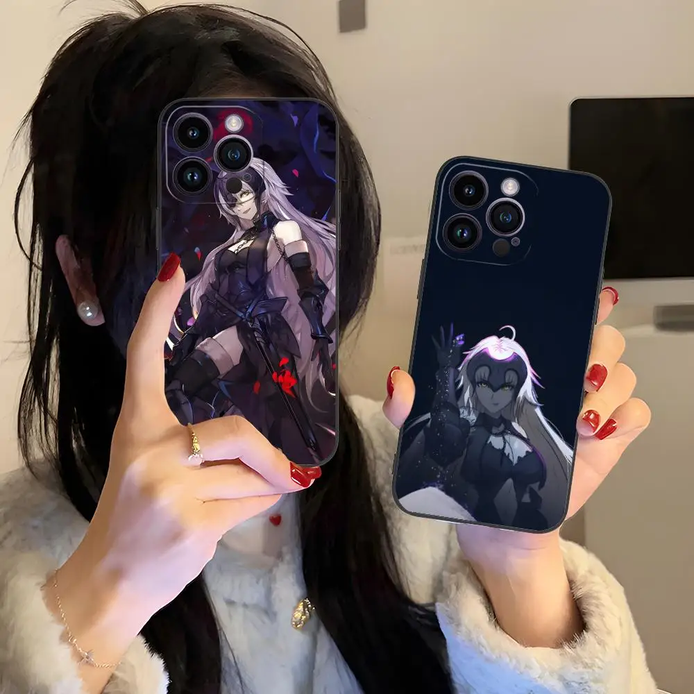 حافظة لهاتف آيفون 16 15 14 13 12 11 X XR XS 8 7 Pro Max Plus غطاء أسود صغير للهواتف الذكية #4