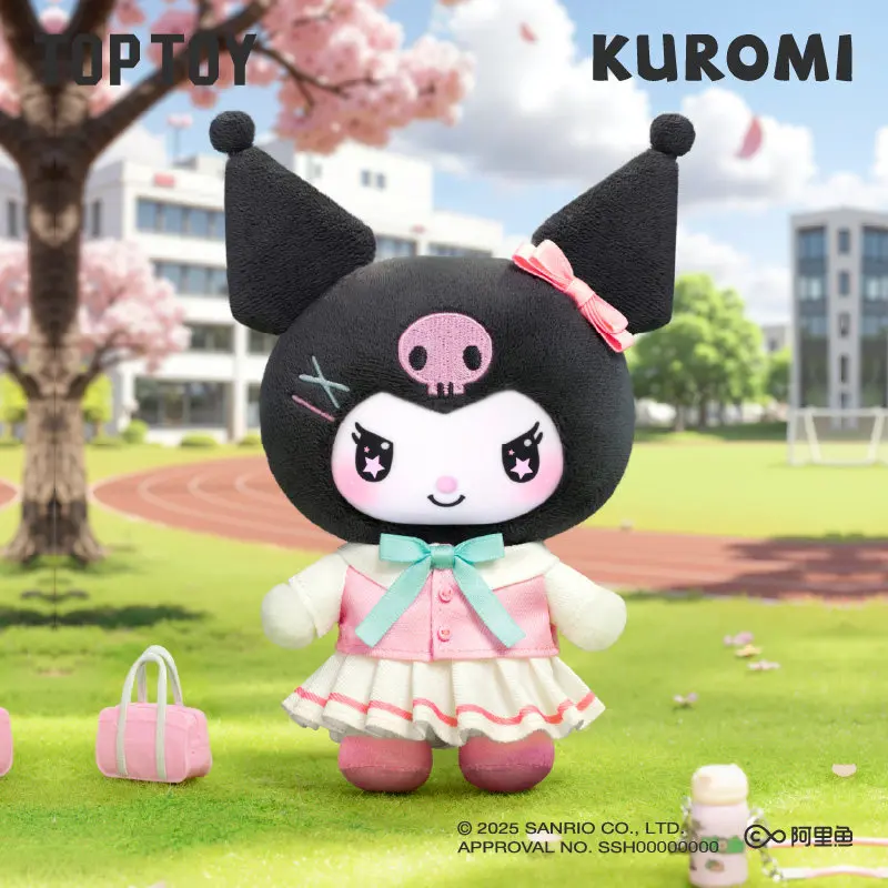 

TOPTOY Kuromi Campus Blind Box, мягкая плюшевая кукла, милое украшение для рабочего стола, кавайная фигурка, подарок на день рождения для девочек, брелок для домашнего декора