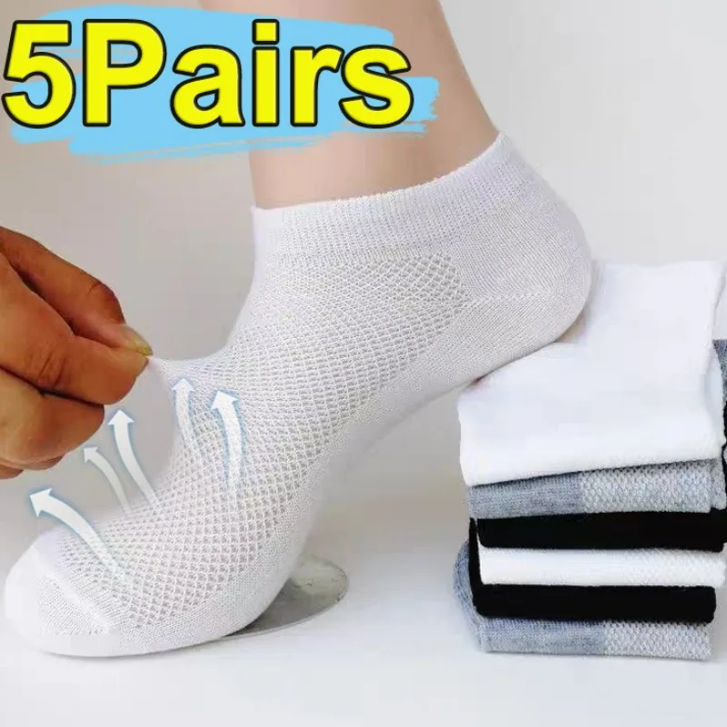 New High Quality Men's Cotton Socks Spring Summer Short Casual Breatheable Anti-Bacterial Male Ankle Socks Unisex Low Cut Sock