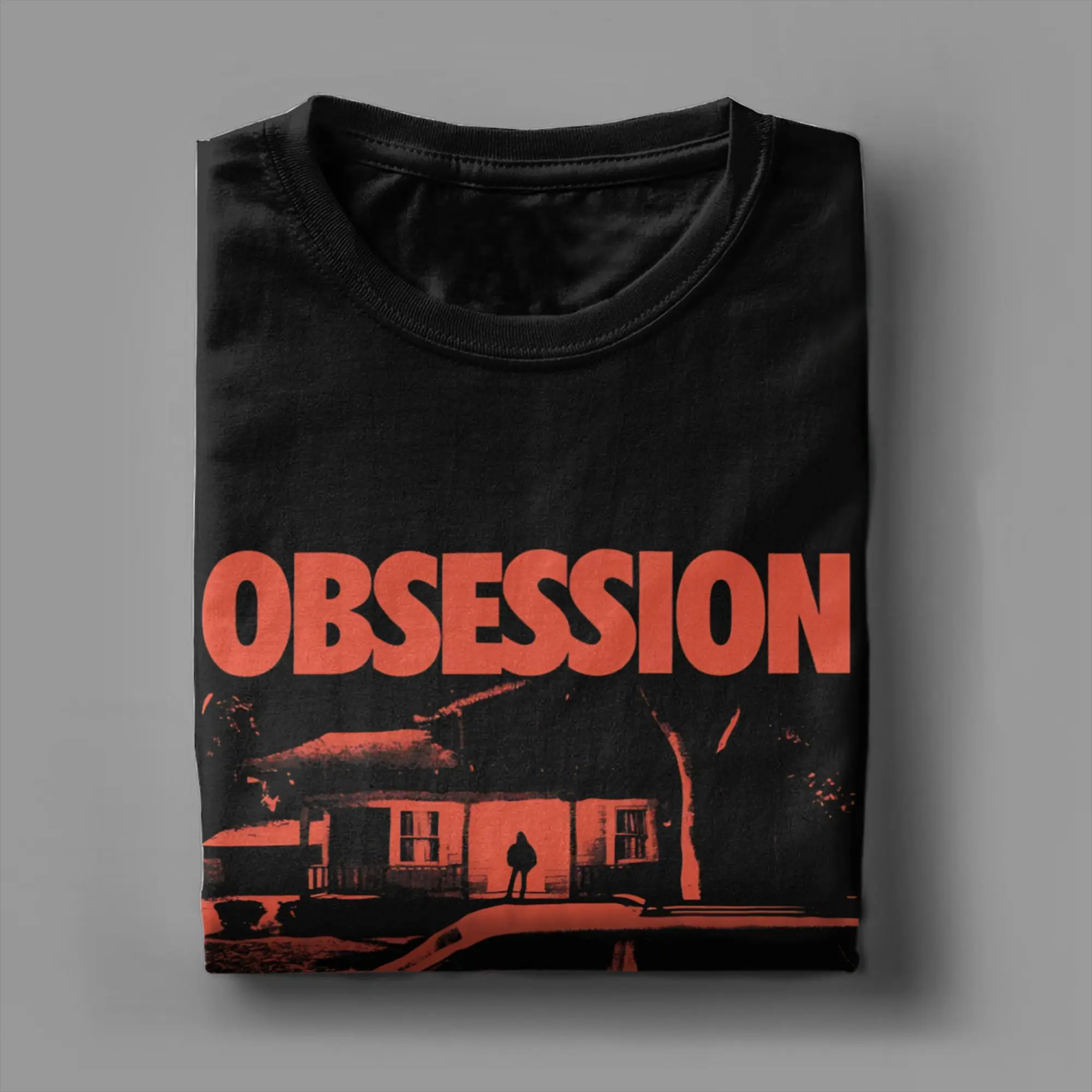 T-shirt en coton pour hommes, avec affiche d'horreur « Definition of Obsession », style Hip Hop décontracté, à manches courtes, vintage, pour l'été