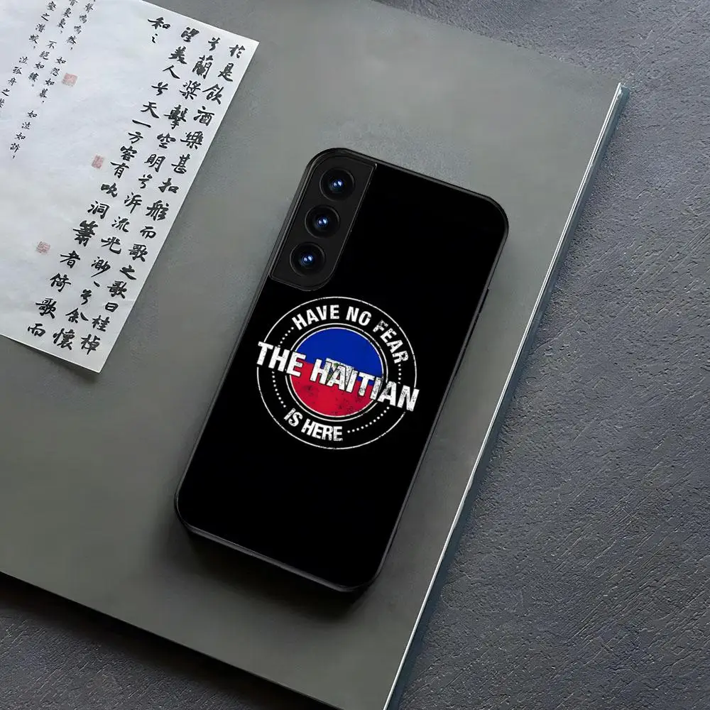 

Винтажный чехол для телефона с флагом Гаитины для Samsung S 25 24 23 Man 22 21 20 Plus Ultra A M A16 34 54 53 New Black Shell Cover