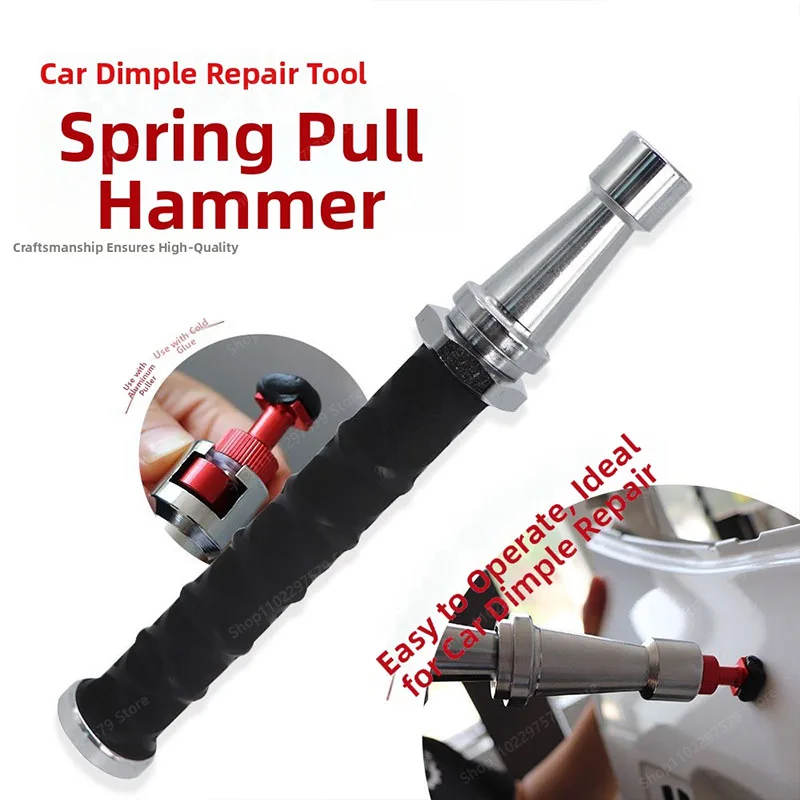 5-Piece Set Of Car Body Dent Repair Pull Hammer, Paint-Free Puller, Hail Pit Repair Tool, Built-In Spring Telescopic Pull Hammer