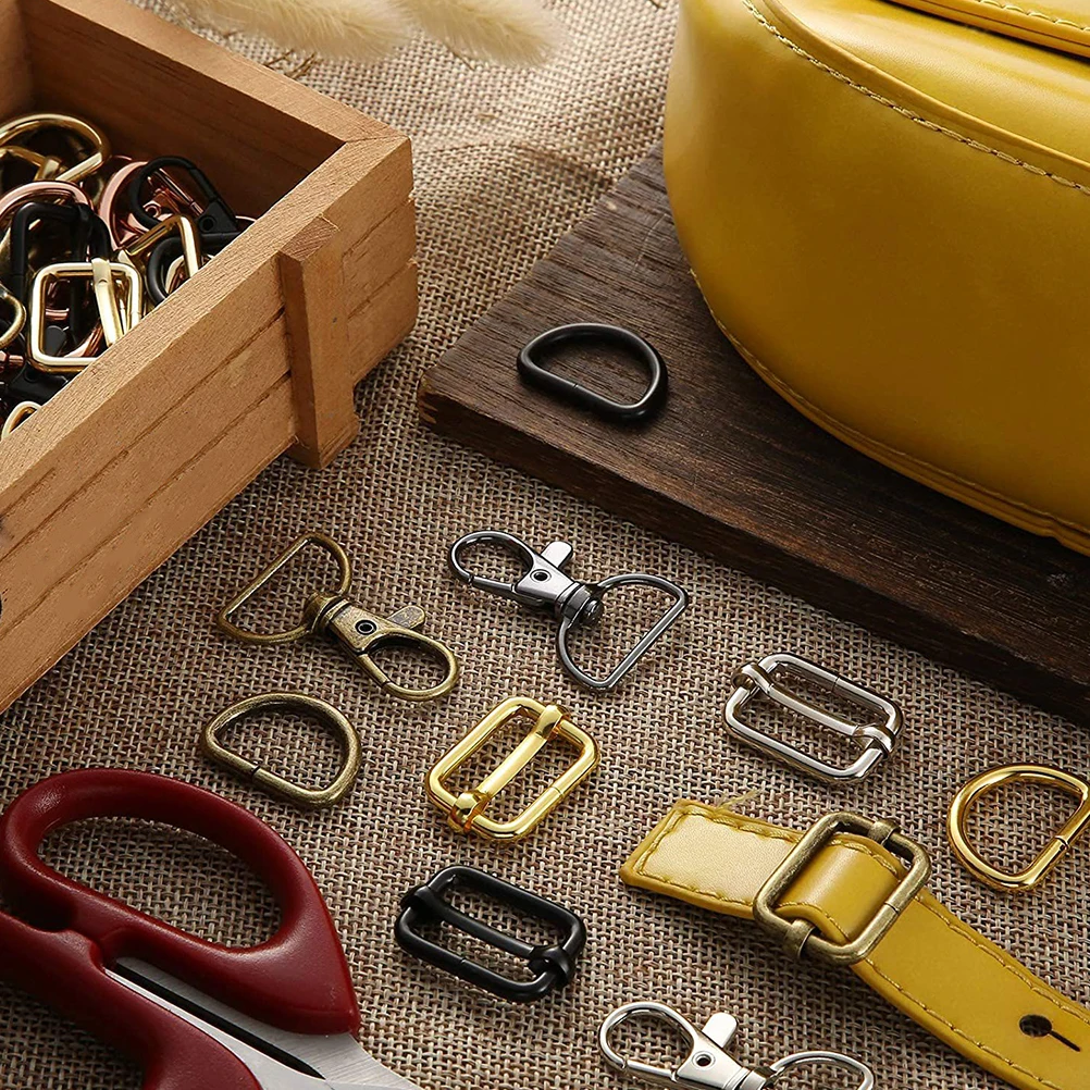 

1 set Keychain Clips Zinc Alloy 25mm Colorful Lobster Swivel Hooks D Rings Accessories for Bag Crafts