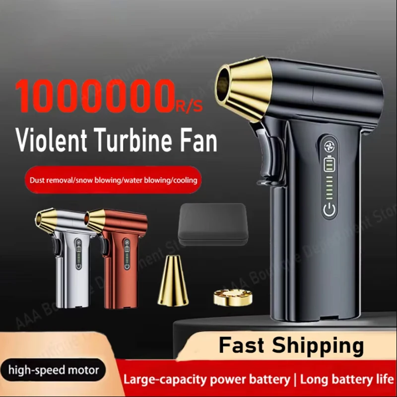 

Электрический турбоструйный вентилятор Xiaomi, 1000000 об/мин, мощный воздуходувка, бесщеточный двигатель, 68 м/с, ветровой USB перезаряжаемый ручной струйный вентилятор