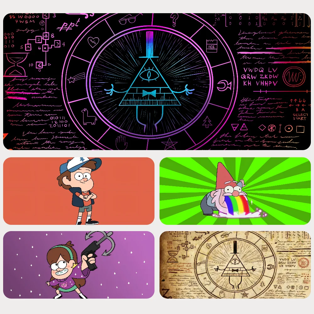 Gravity Falls Mousepad Mouse Mat Desk Mat With Pad Gaming Accessories Prime Gaming XXL Keyboard Pad Padding Mat