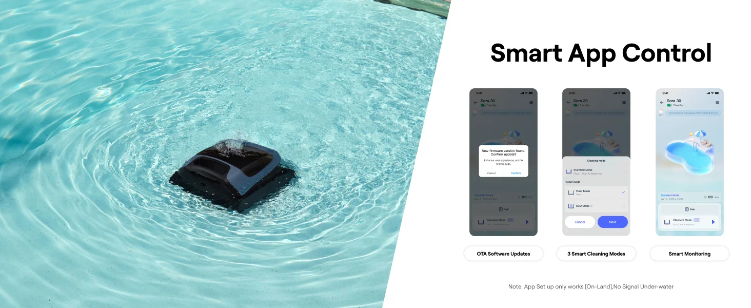 Neuer Beatbot Sora 30 Kabelloser Roboter-Poolreiniger, 300 Min. Laufzeit, 6800 GPH Boden-/Wand-/Wasserlinien-/Plattformreiniger, für Innen- und Aufstellpools – Detail 15