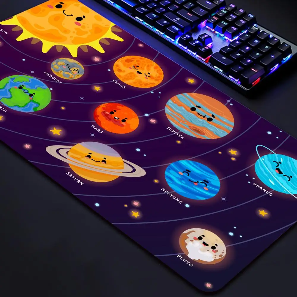 

Universe Space Solar System Planet Large Gaming Mouse Pad Computer Laptop Mousepad XXL Keyboard Pad Desk Mat PC Gamer Mouse Mat