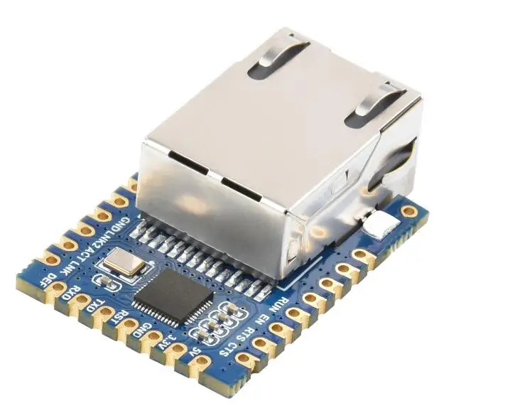 UART TO ETH (B),TTL UART To Ethernet Mini Module, Castellated Holes With Immersion Gold Design, Highly Integrated Packaging
