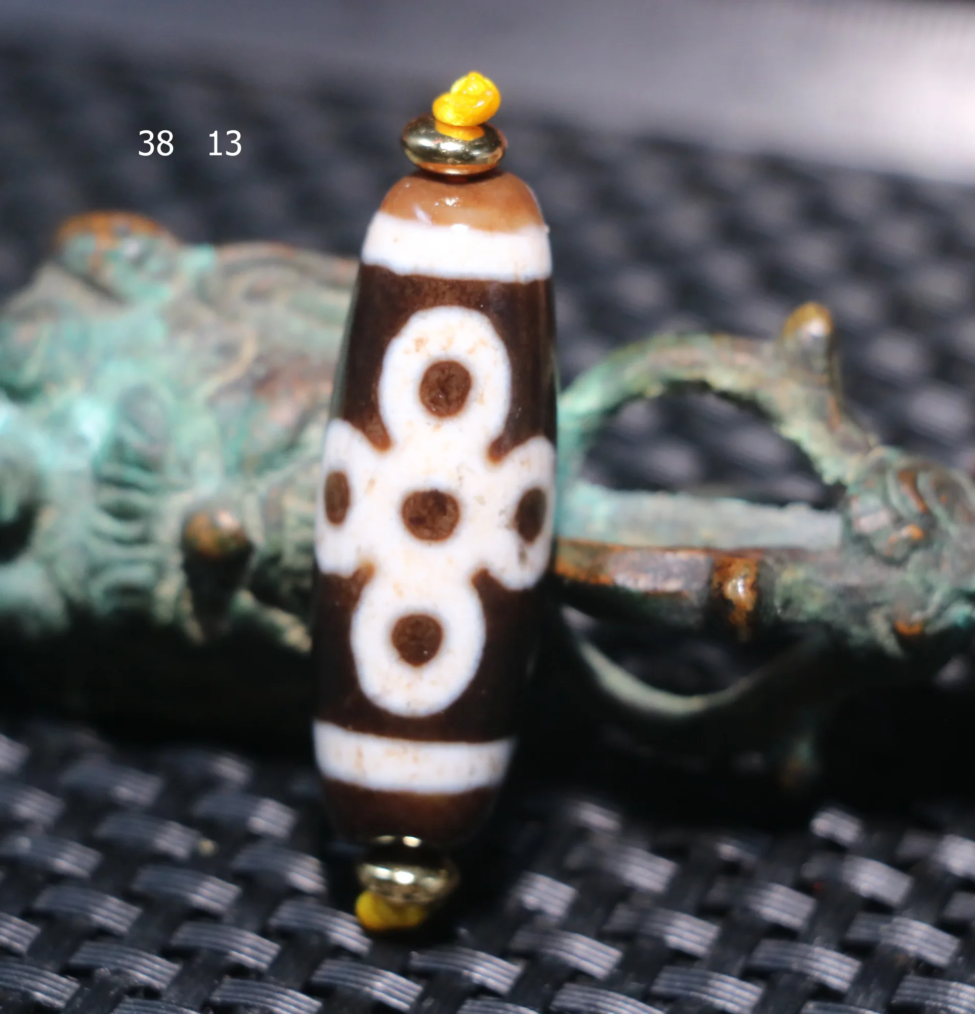 

4A Q Magic Energy Tibetan Top Old Agate 5 Eyed Lightening dZi Bead Size Fit For Making Bracelet For Jewelry Amulet Timestown