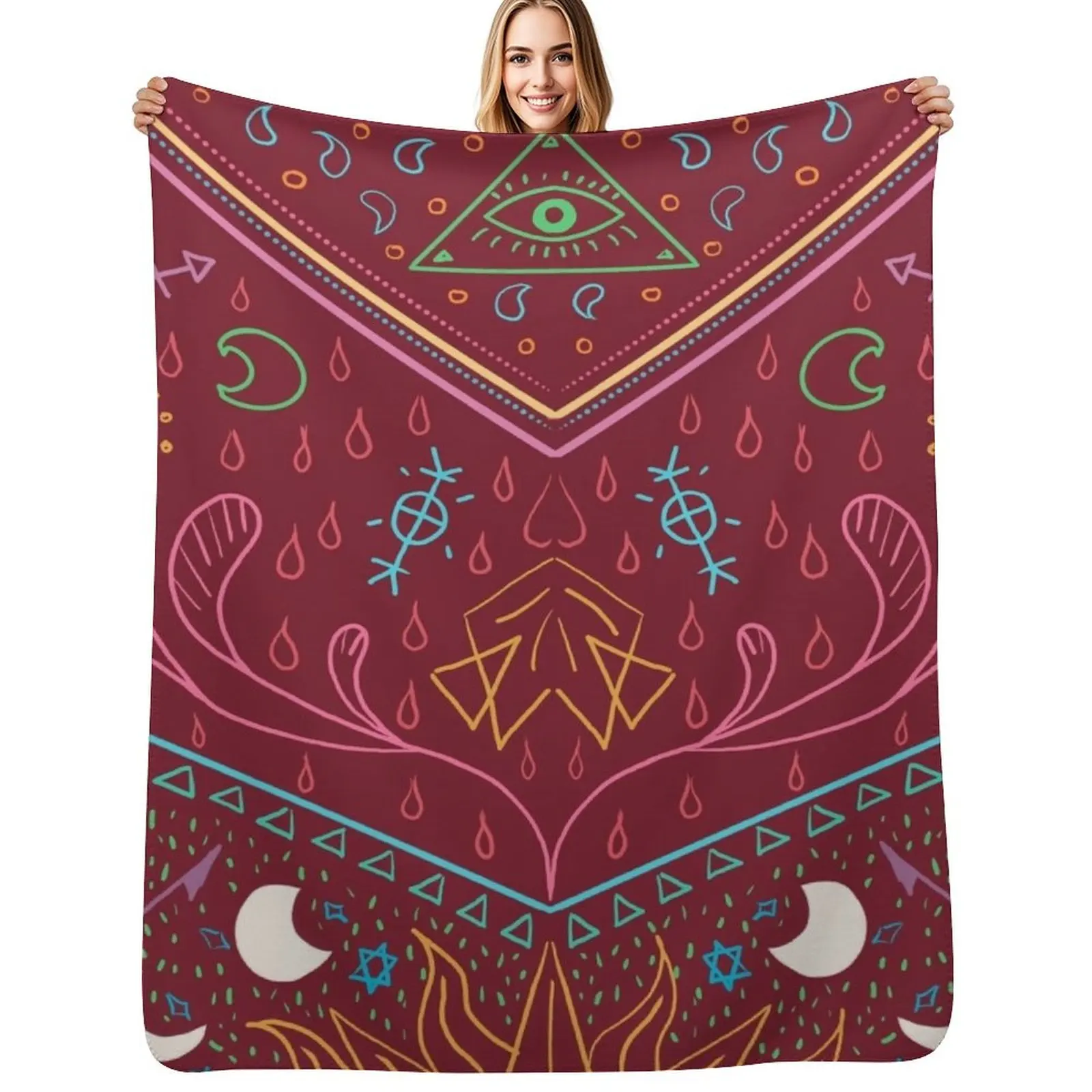 

Mollymauk Tealeaf - Long May He Reign Throw Blanket heavy to sleep Decorative Sofas Personalized Gift Blanket