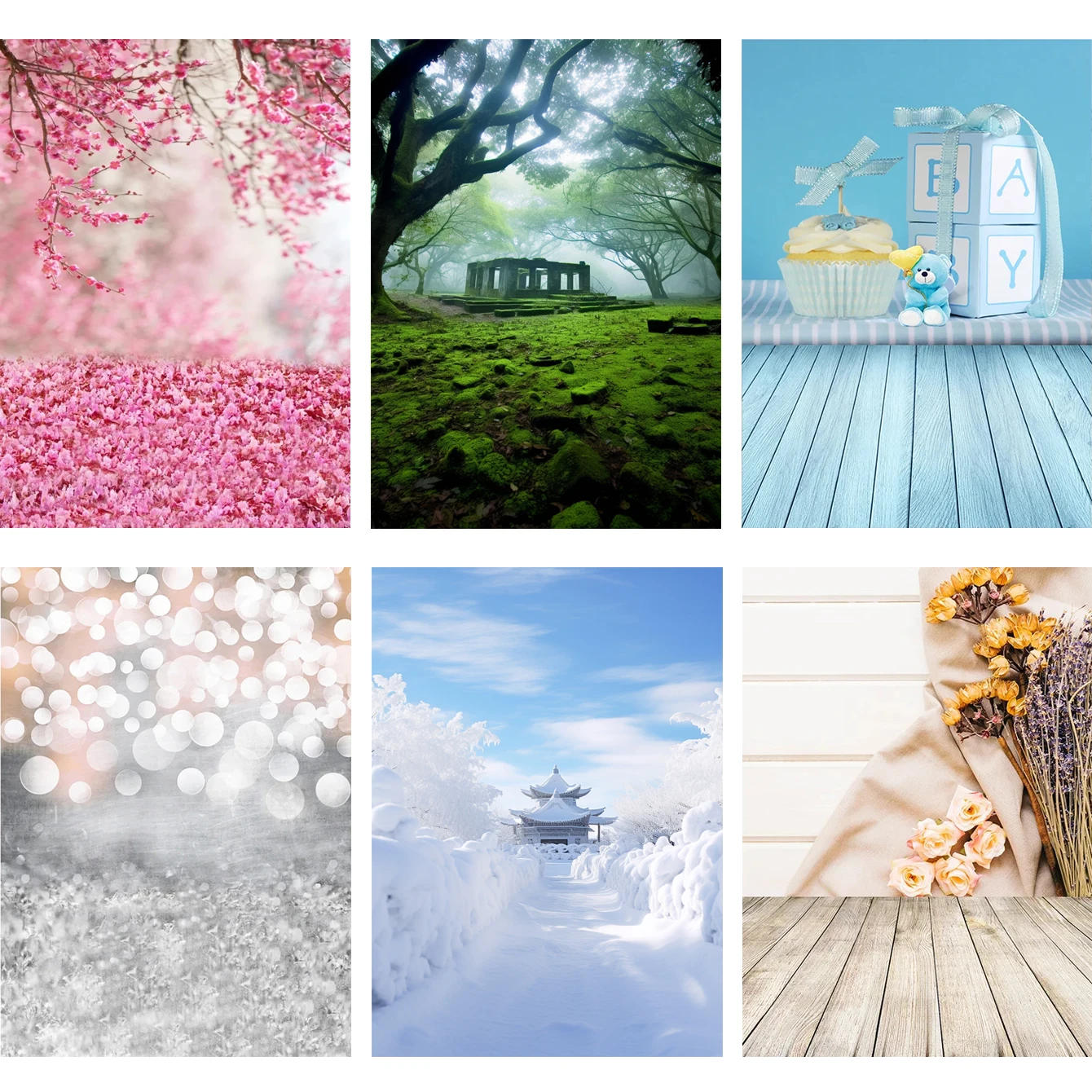 Natural Scenery, Wooden Board Photography, Background Cloth, Artistic Children\'s Photography, Photography Design, Hanging Cloth