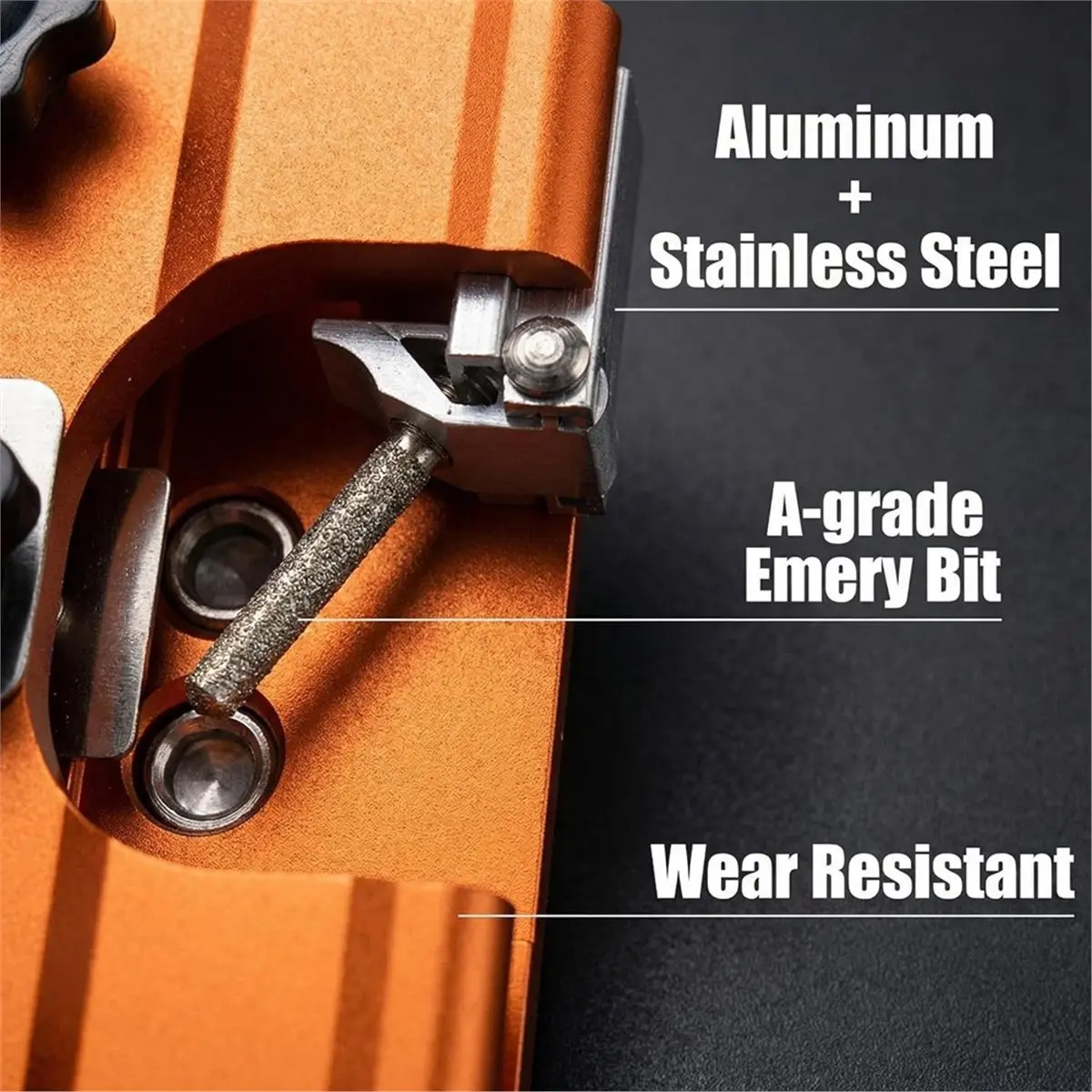 

Chainsaw Sharpener, Hand Crank Chain Saw Blade Sharpening Tool Aluminum Alloy Multi-Knob Adjustment Chainsaw Grinder