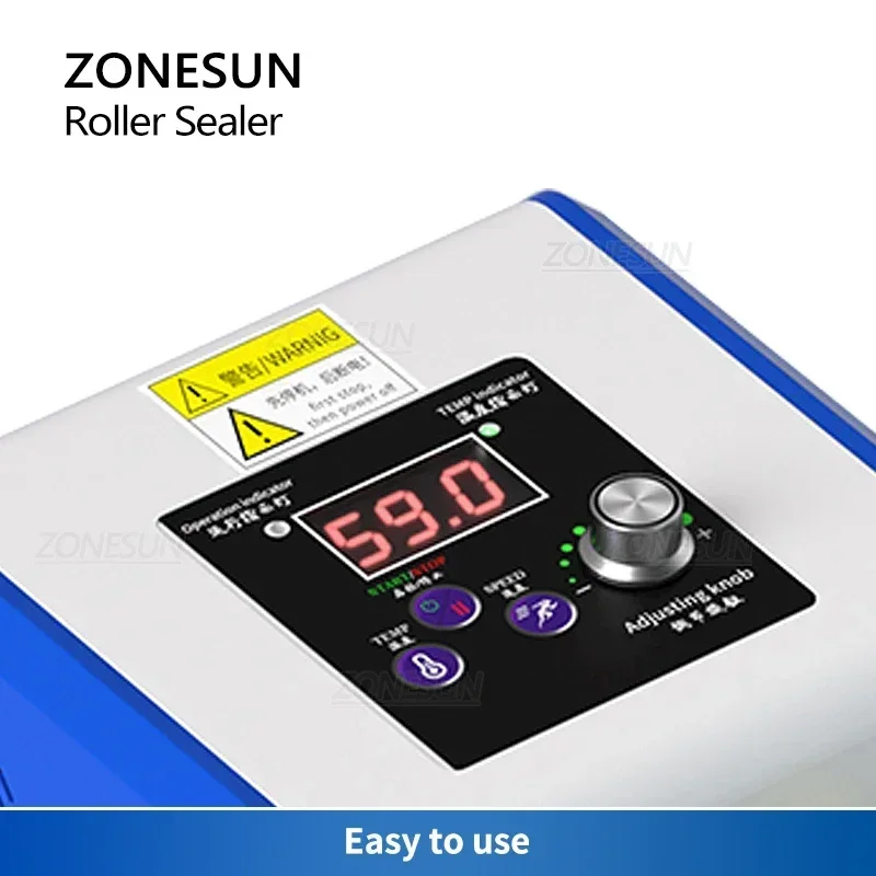 ZONESUN ZS-GLF1P Mini Aluminum Foil Plastic Film PE Coated Paper Bag Sealer Roller Sealing