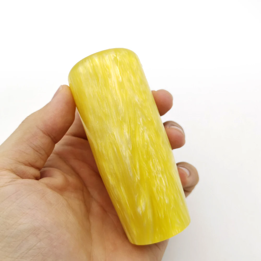 JDM Universal Acrylic Long Gear Stick Shift Knob Manual Transmission Marble Lever Shifter Knob Head with M8 M10 Adaptor