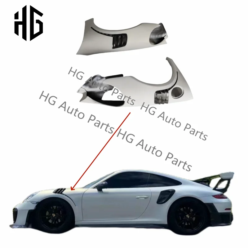 

Best Quality Upgrade to GT2RS Car Fenders Half of Carbon Fiber Side Skirts Fenders For Porsche 911 991.1