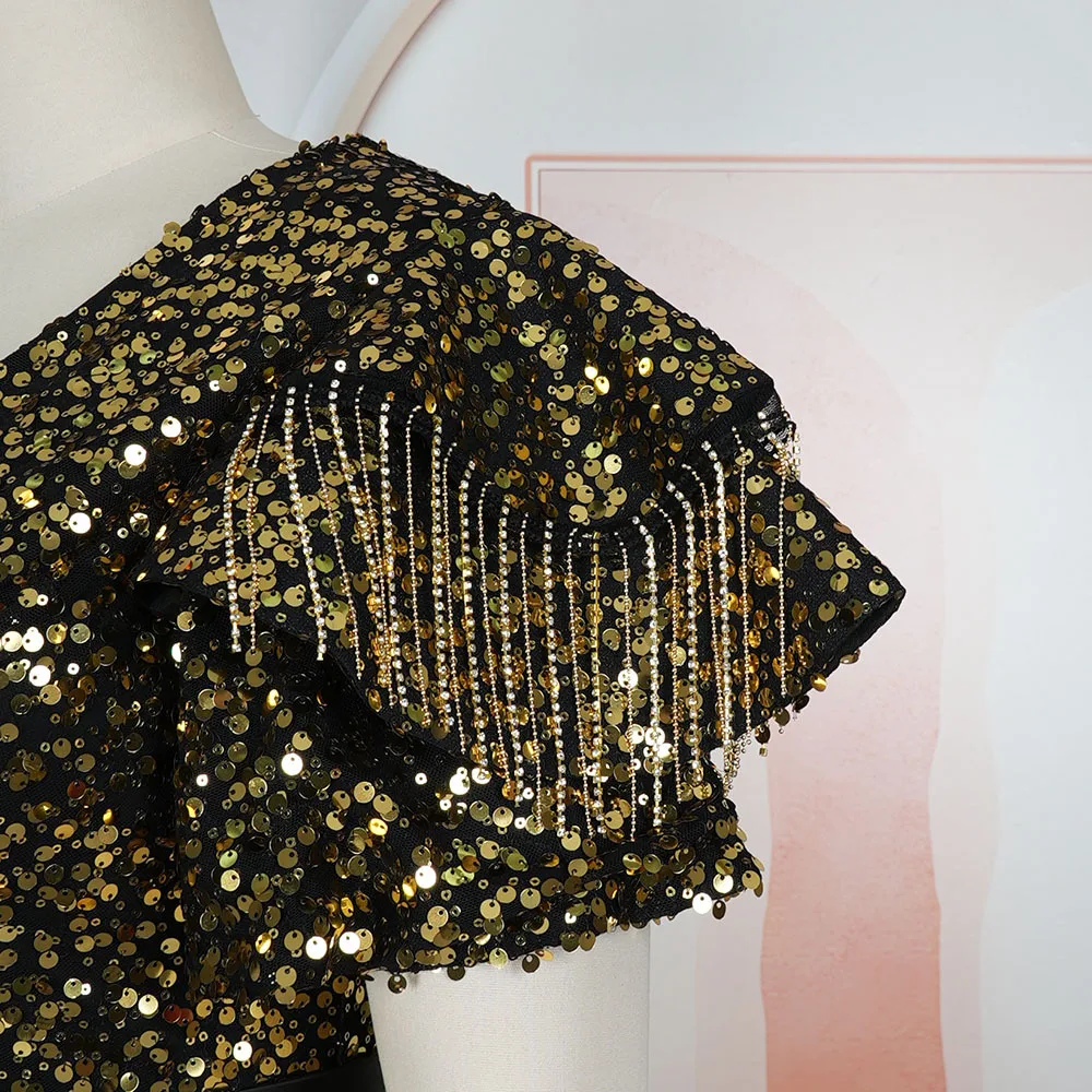 여성용 파티 이브닝 드레스 아프리카 다시키 스팽글 의류 생일 웨딩 게스트 드레스 기념일 정장 맥시 로브 2025