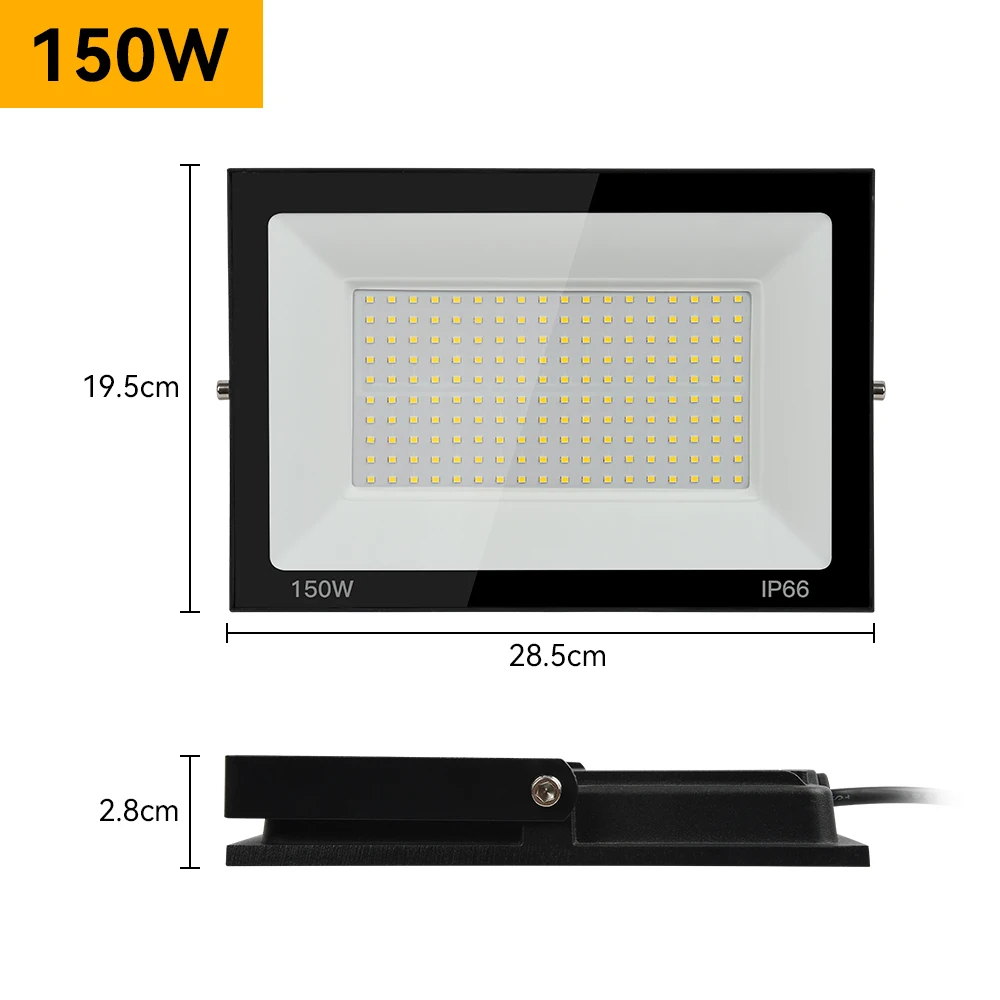 LED-Flutlicht 100W 150W 200W Wasserdichtes Flutlicht Außenbeleuchtung Gartenleuchte Platzbeleuchtung Garagenbeleuchtung Straßenbeleuchtung – Detail 2