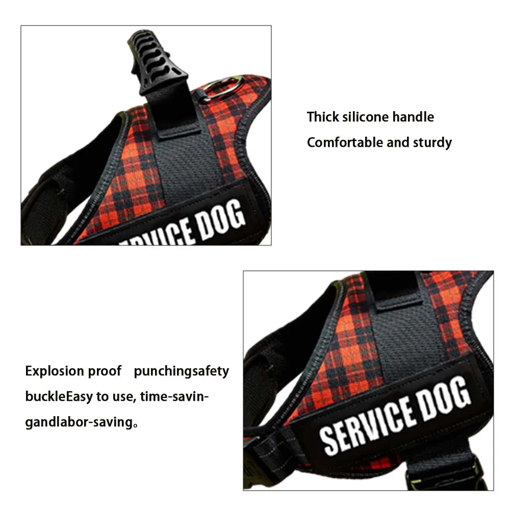 Reflective Dog Harness Vest Patch ID Customized NO PULL Breathable Adjustable Pet Harness For Dog Outdoor Walking Dog Supplies