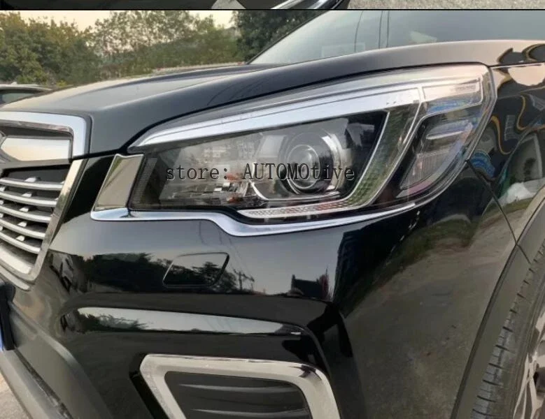 Headlight Eyebrow Trim 2013-2019  For subaru Forester   Car Front Head Lamp Light Cover Sticker Brow Headlamp Eyelid