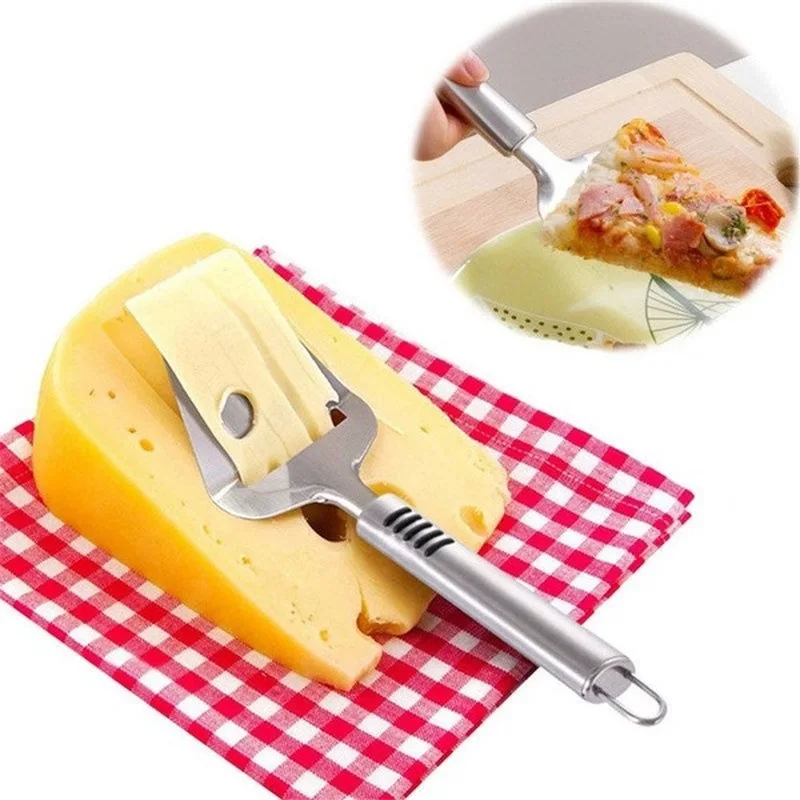 Stainless Steel Cheese Slicer Food Grade Portable Cheese Slicer Multi Functional Pizza Splitting Spatula Kitchen Accessories
