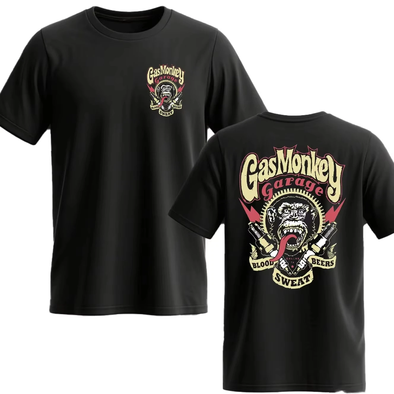 Nueva Camiseta de Algodón para Hombre Gas Monkeys Garage, Diseño Casual de Verano, Doble Cara, Edición 2026