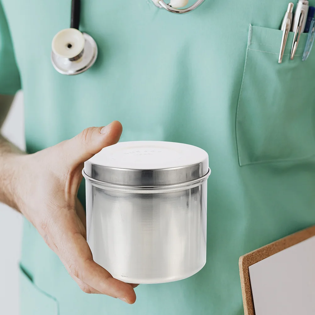 

Stainless Steel Unguent Jar 8cm 304 Grade A Sealed Storage for Cotton Balls Gauze Dressings Salons Clinics Sterilization
