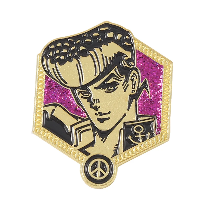 „JoJo‘s Bizarre Adventure“ Emaille-Anstecknadeln, individuelle Broschen, Anstecknadeln, Cartoon, klassischer japanischer Anime-Schmuck, Geschenke für Fans und Freunde