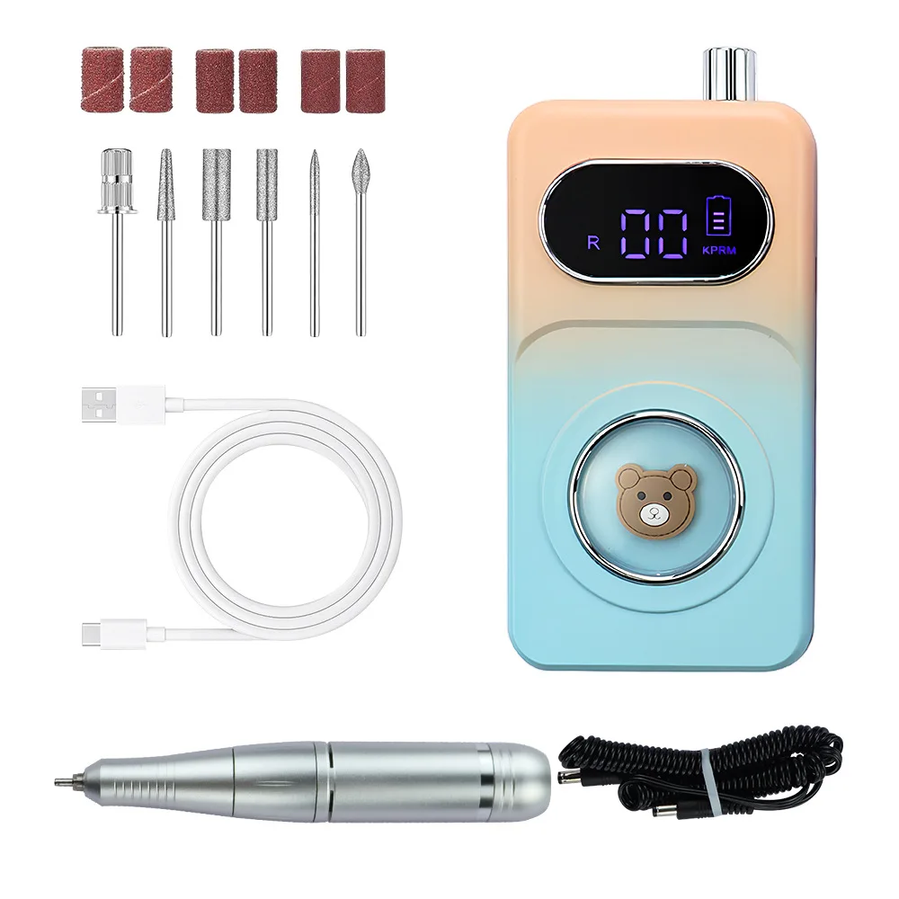 Rechargeable Portable Nail Grinder - Salon-Grade Tool for Nail Sanding, Polishing & Gel Nail Removal