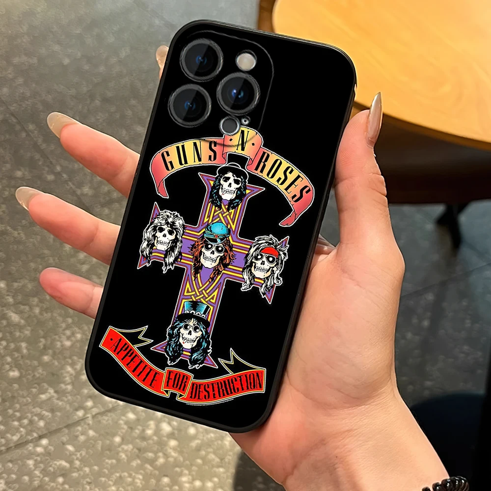 Band G-Guns N R-Roses Appetite for Destruction Phone Case For Samsung S23 S22 ULTRA A22 A71 Black Soft Silicone Cover