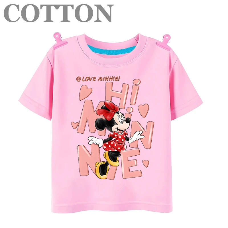 Cartoon Disney Mickey Duck Fashion casual Boys girls cotton kids short sleeve T-shirt with cute printed pattern T-shirt