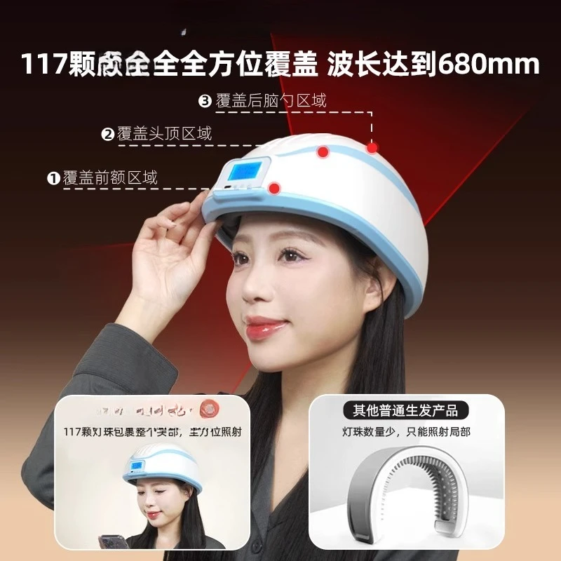 Hair growth cap, anti-loss, healthy hair, dense hair, hair care equipment, home smart oil control
